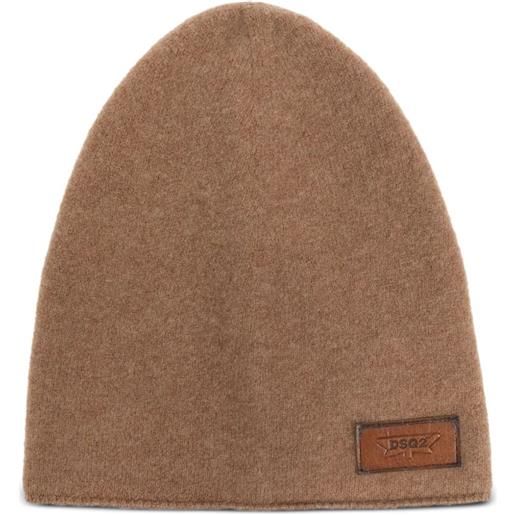DSQUARED2 berretto con applicazione logo - marrone