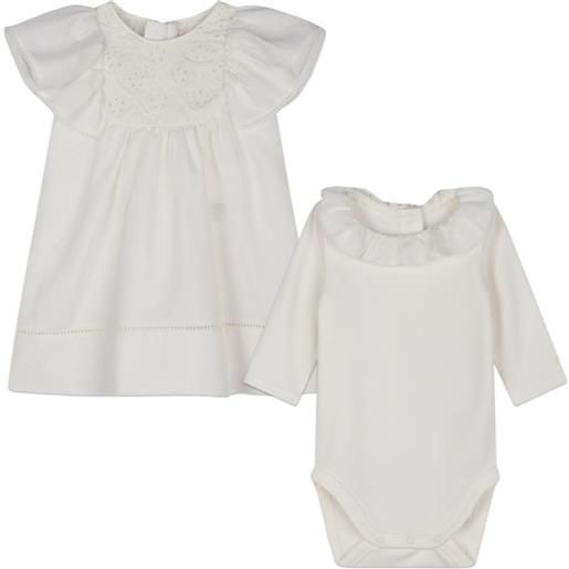 Chloé Kids pigiama con ruches - bianco