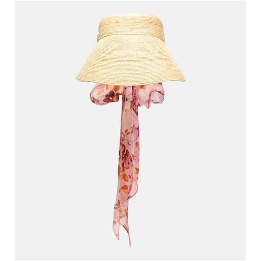 Chloe chloã© visiera in rafia con seta