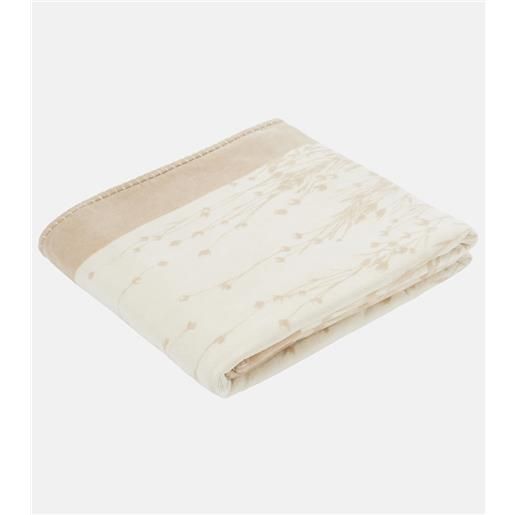 Loro Piana telo mare campo di lino in cotone con stampa