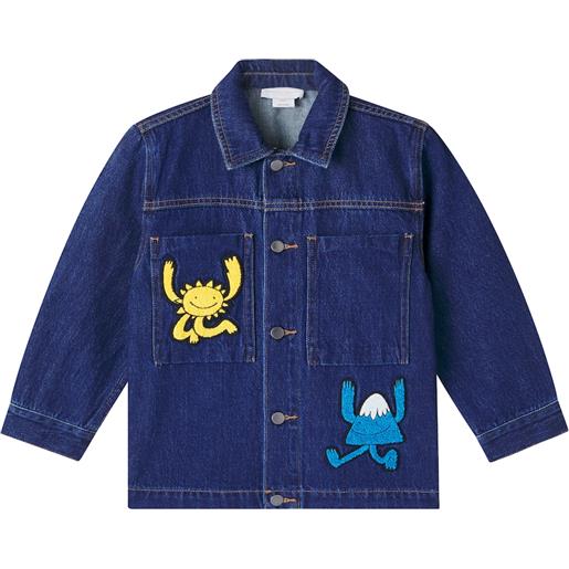 Stella McCartney Kids giacca di jeans con applicazioni