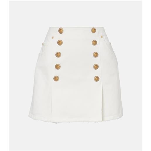 Balmain minigonna in canvas di cotone
