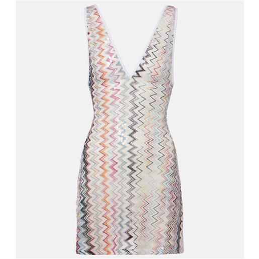 Missoni copricostume a zig-zag con paillettes