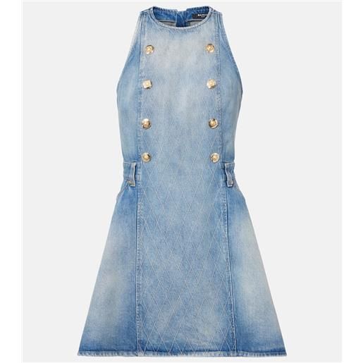 Balmain abito corto di jeans