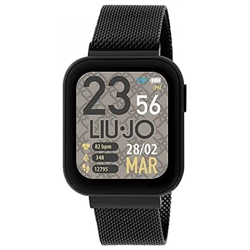 Liu Jo swlj023 smartwatch unisex adolescente nero con cassa in acciaio diametro: 43 x 35 mm