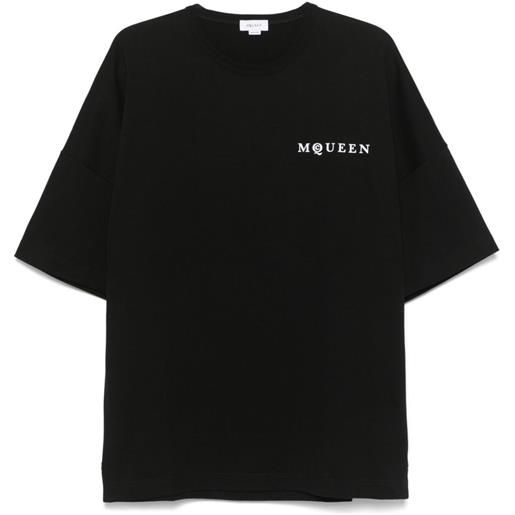 Alexander McQueen t-shirt con logo - nero