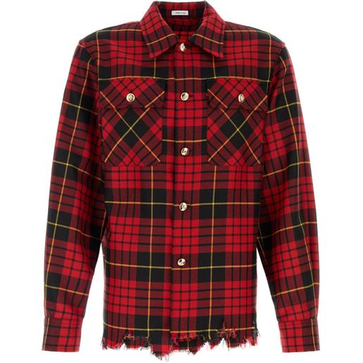 Alexander McQueen camicia macqueen con effetto vissuto - rosso