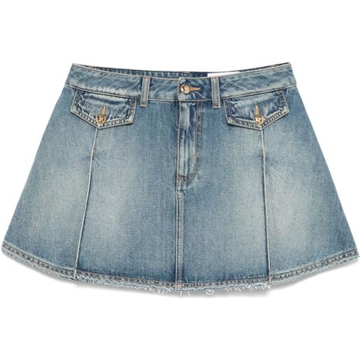 Alexander McQueen minigonna denim - blu