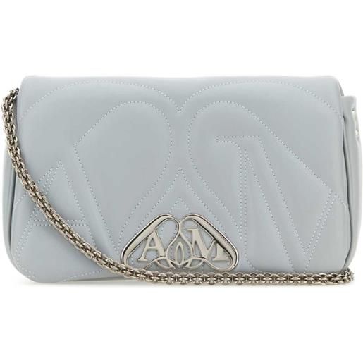 Alexander McQueen borsa a spalla the seal piccola - grigio