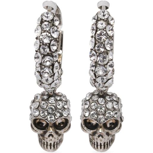 Alexander McQueen orecchini a teschio - argento