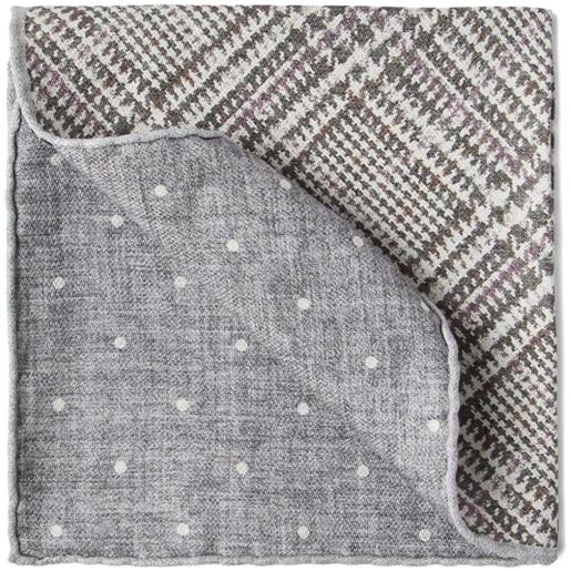 Brunello Cucinelli fazzoletto da taschino in seta - grigio