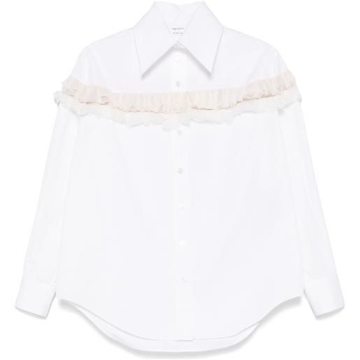 Alexander McQueen camicia con spacco - bianco