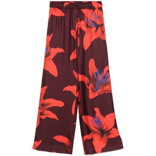 Alexander McQueen pantaloni a fiori - rosso