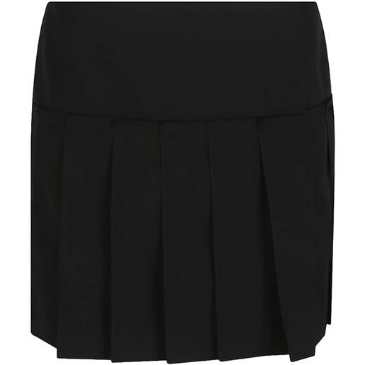 Alexander McQueen minigonna in lana - nero