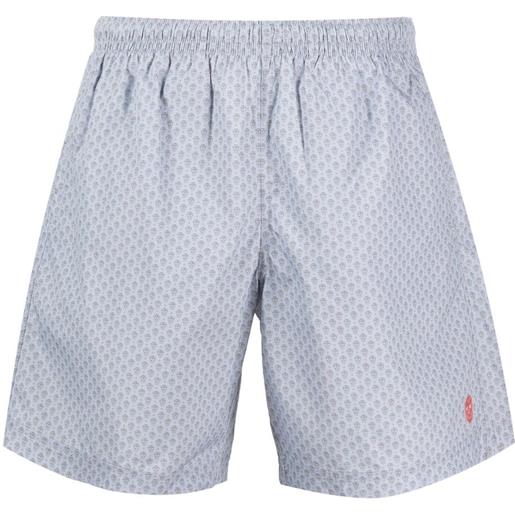 Alexander McQueen costume da bagno con stampa - blu