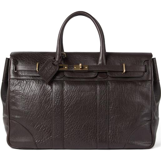 Brunello Cucinelli valigia country - marrone