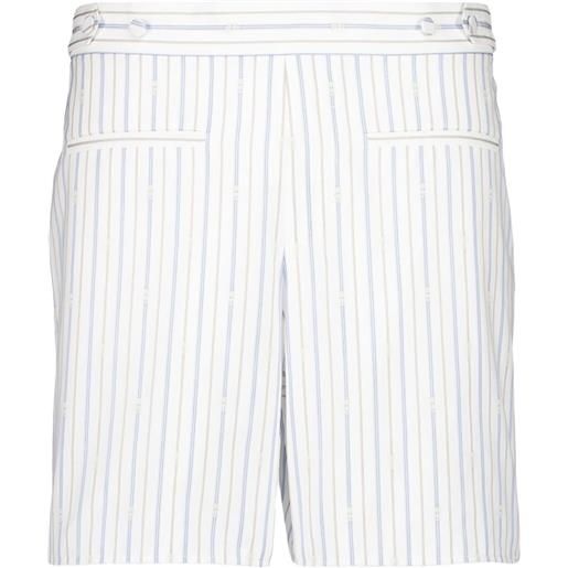 Alexander McQueen shorts a righe - bianco