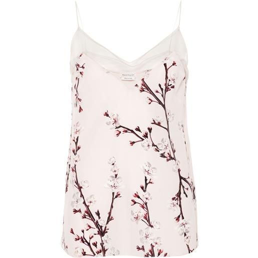 Alexander McQueen canotta blossom - rosa