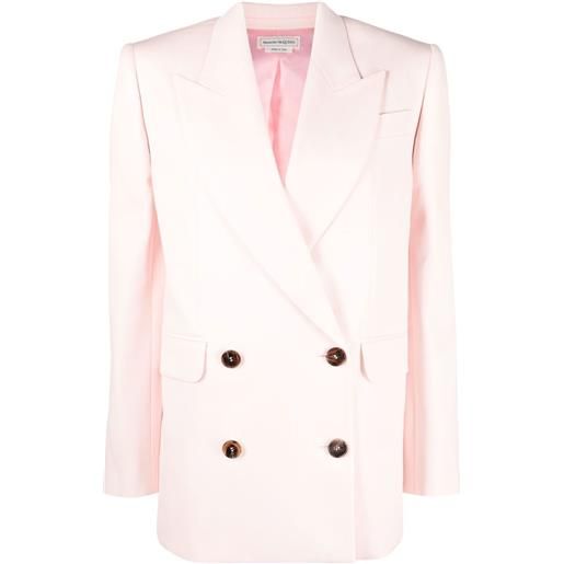 Alexander McQueen blazer doppiopetto - rosa