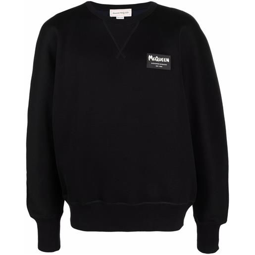 Alexander McQueen felpa con logo - nero