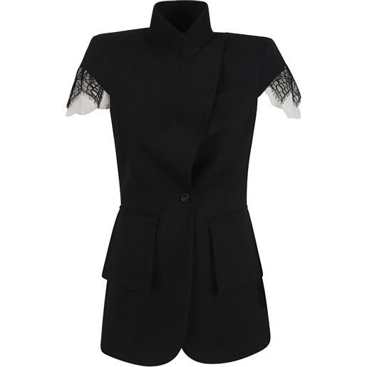 Alexander McQueen blazer in lana - nero