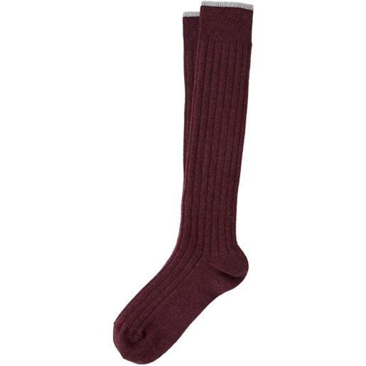 Brunello Cucinelli calzini in cashmere - rosso