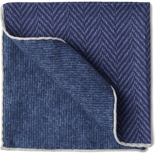 Brunello Cucinelli fazzoletto da taschino in seta - blu