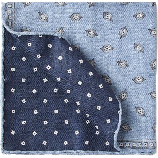 Brunello Cucinelli fazzoletto da taschino reversibile - blu