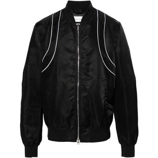 Alexander McQueen bomber con zip - nero