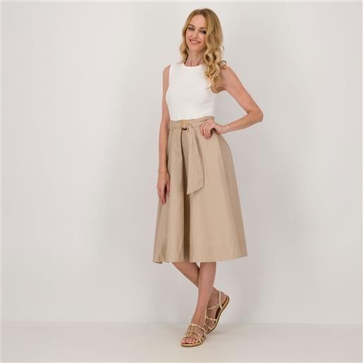 Oltre abito smanicato canotta in costina e gonna con cintura