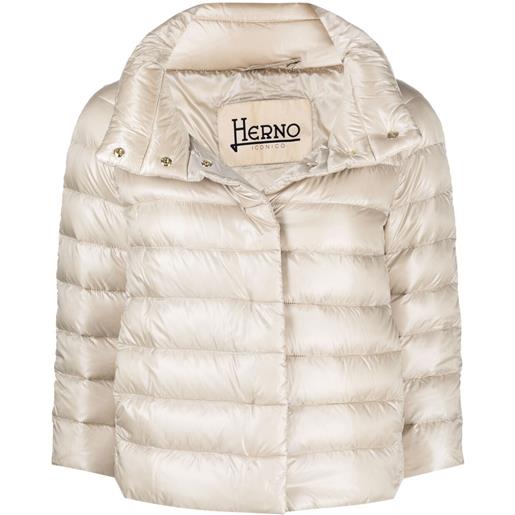 Herno piumino con scollo a imbuto - toni neutri