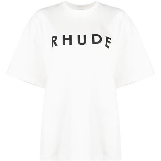 RHUDE t-shirt oversize - bianco