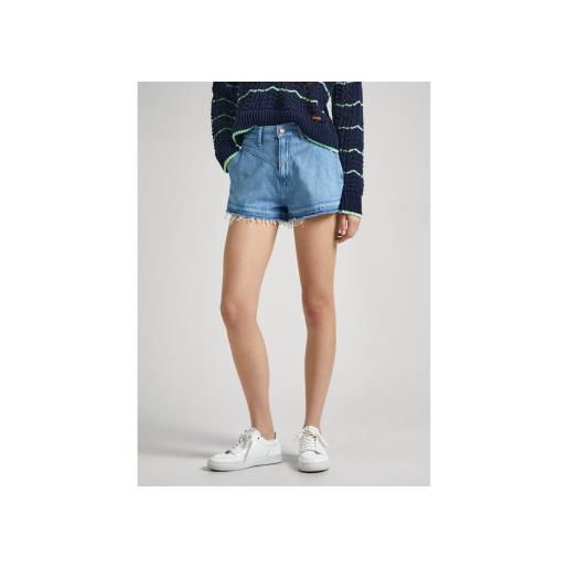 Pepe Jeans per donna. Pl801114 pantaloncini celesti [3081331], blu, casual, cotone, denim