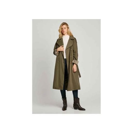 Pepe Jeans per donna. Pl402446 trench verde bianca [3183617], casual
