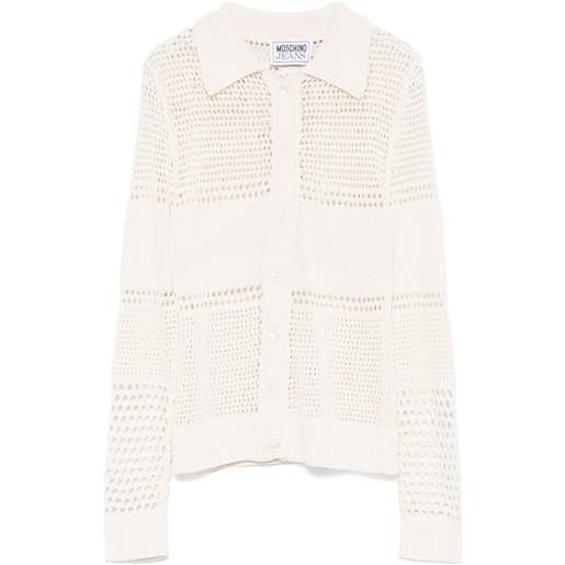 MOSCHINO JEANS camicia in misto cotone - bianco