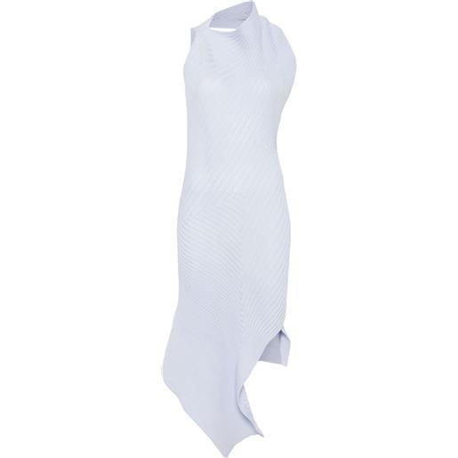 Issey Miyake abito midi asimmetrico - blu