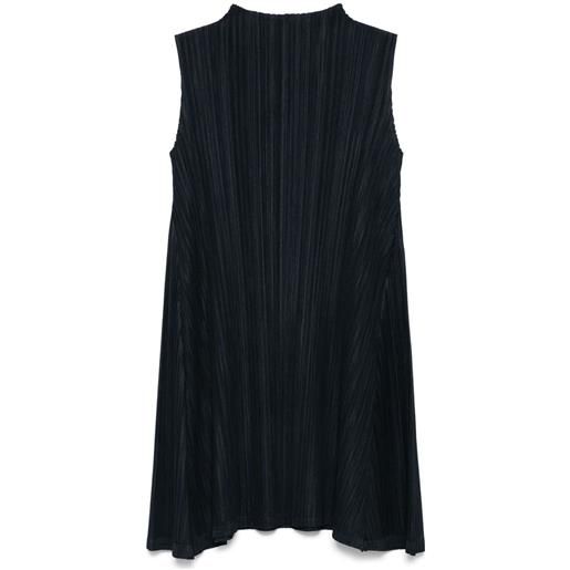 Pleats Please Issey Miyake tunica plissettata - blu