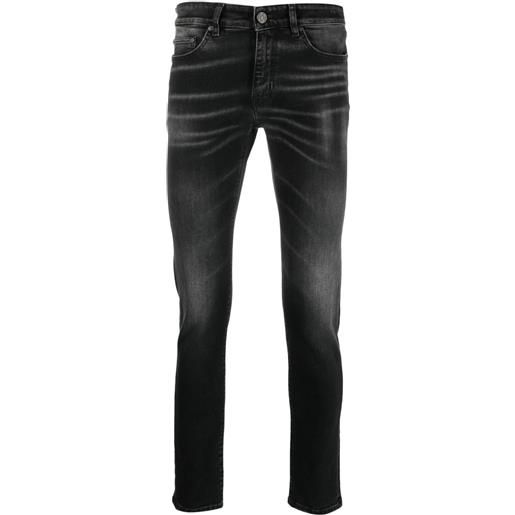 PT Torino jeans skinny con applicazione logo - nero