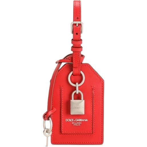 Dolce & Gabbana portachiavi in pelle - rosso