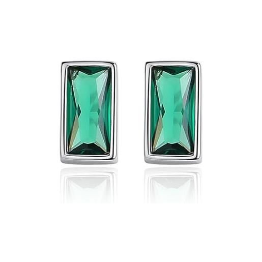 Orecchini Pendenti Rettangolari In Peridoto, Classici Orecchini - Foto 2