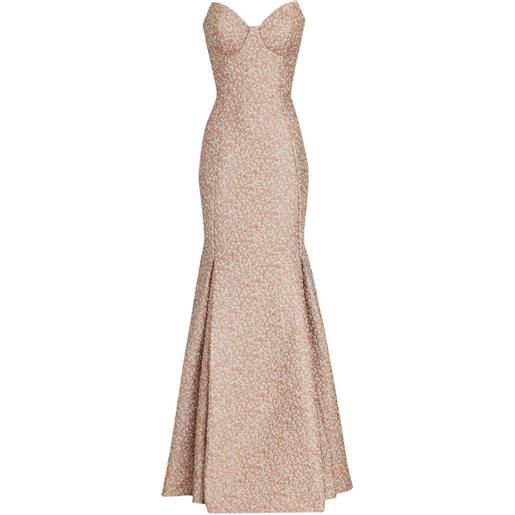 Olympiah abito senza spalline in jacquard - oro