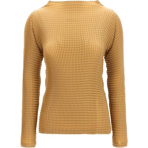 Issey Miyake top a maniche lunghe - toni neutri