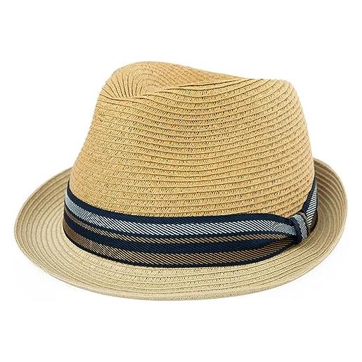 Comhats cappelli di paglia per gli uomini estivi trilby fedora panama cappello per le vacanze cappelli da sole alla moda per spiaggia e nuoto, 94587#beige, xxl