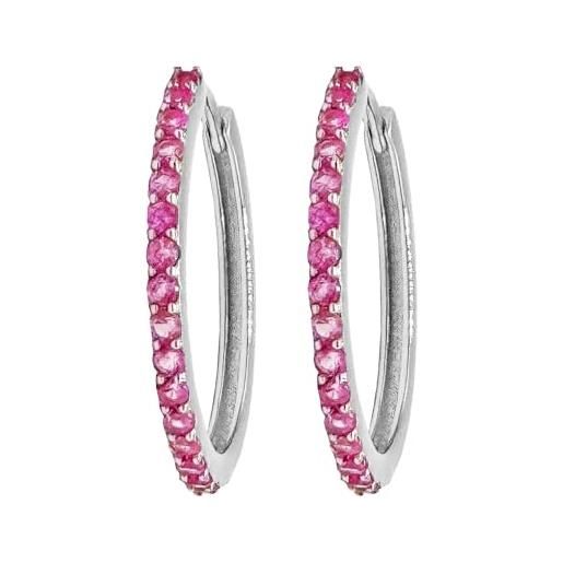 PLANETYS - Orecchini Argento Sterling 925 Rodiato Cuore Zirconia