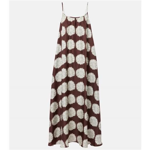 Asceno abito lungo napoli in twill di seta