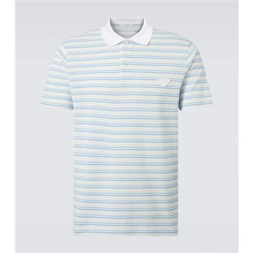 Prada polo in cotone a righe