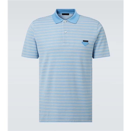 Prada polo in cotone a righe