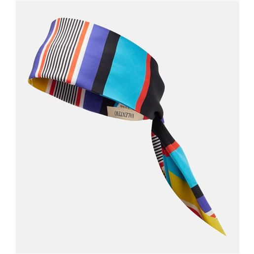 Valentino fascia per capelli escape in seta con stampa