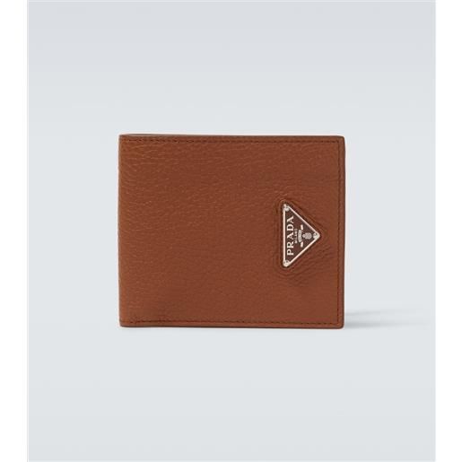 Prada portafoglio in pelle con logo