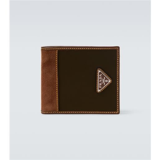 Prada portafoglio in re-nylon con pelle